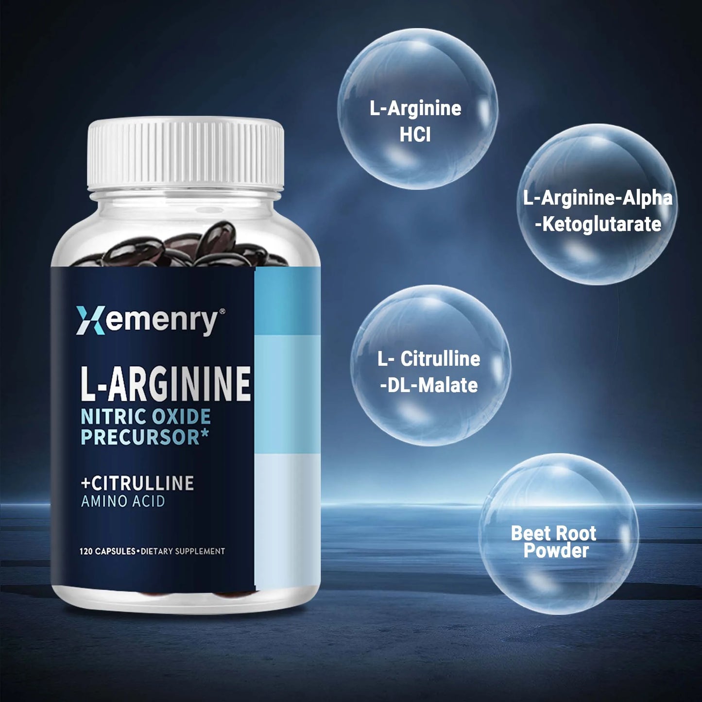 Xemenry L-Arginine - Nitric Oxide Supplements.