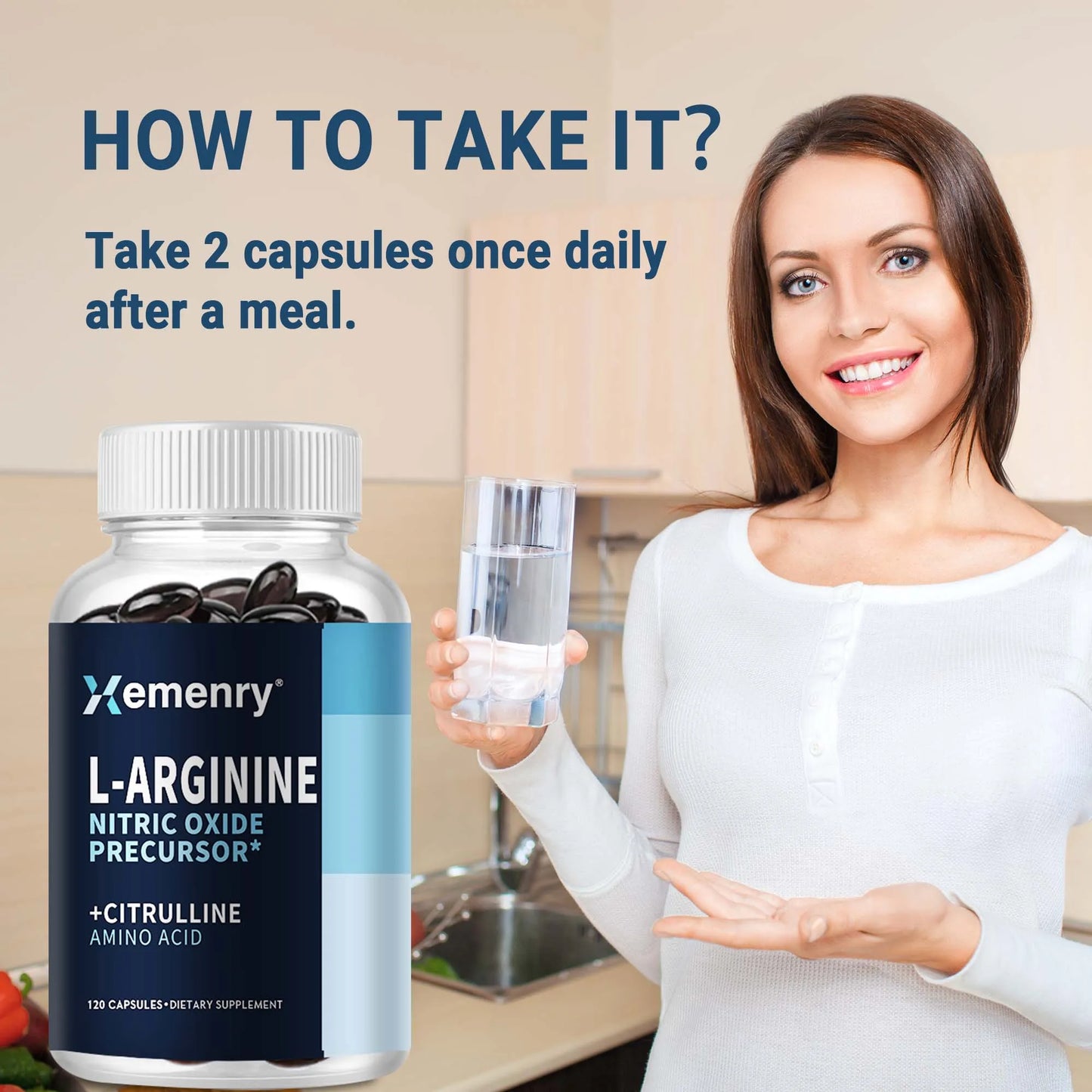Xemenry L-Arginine - Nitric Oxide Supplements.
