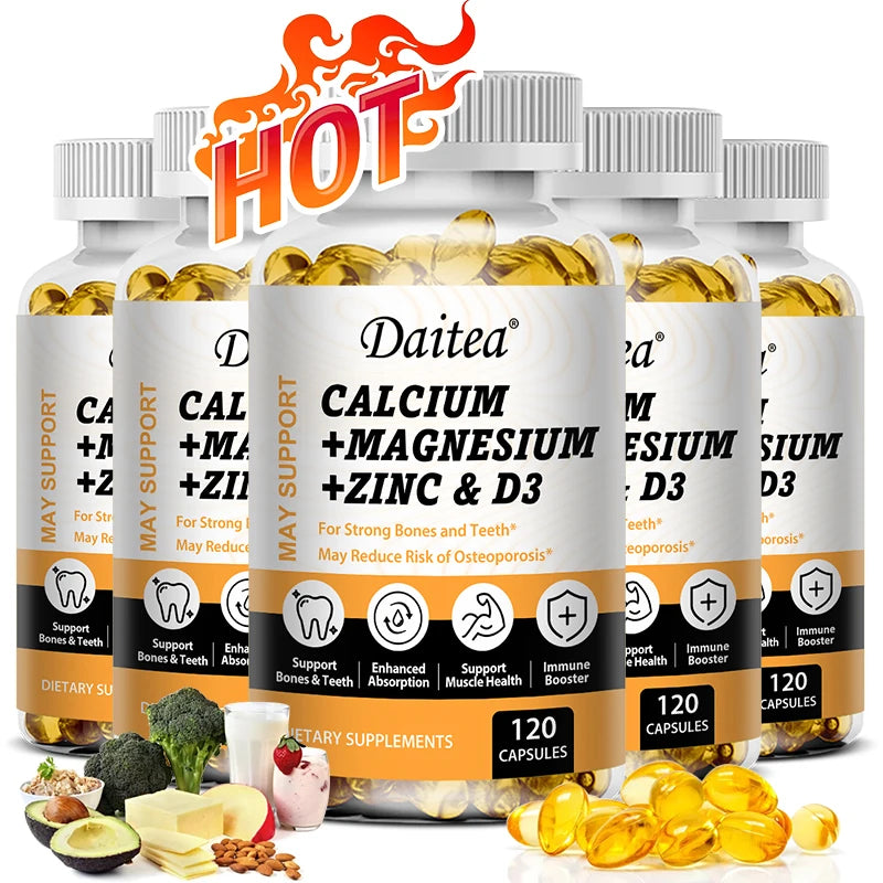 Bcuelov Calcium, Magnesium, Zinc + Vitamin D3.