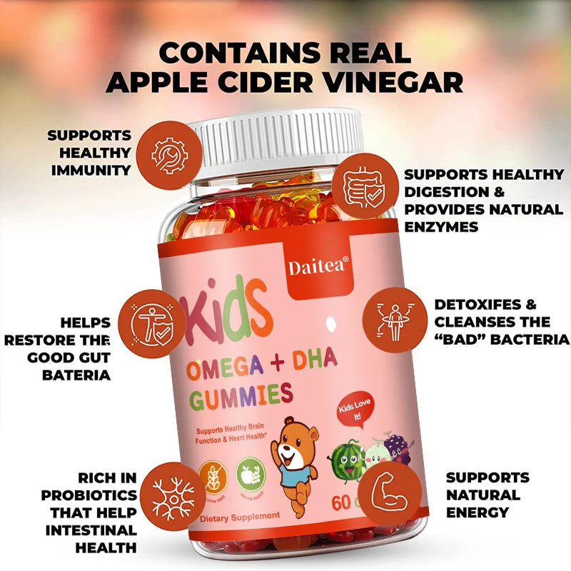 Bcuelov Children's OMEGA+DHA Gummies.