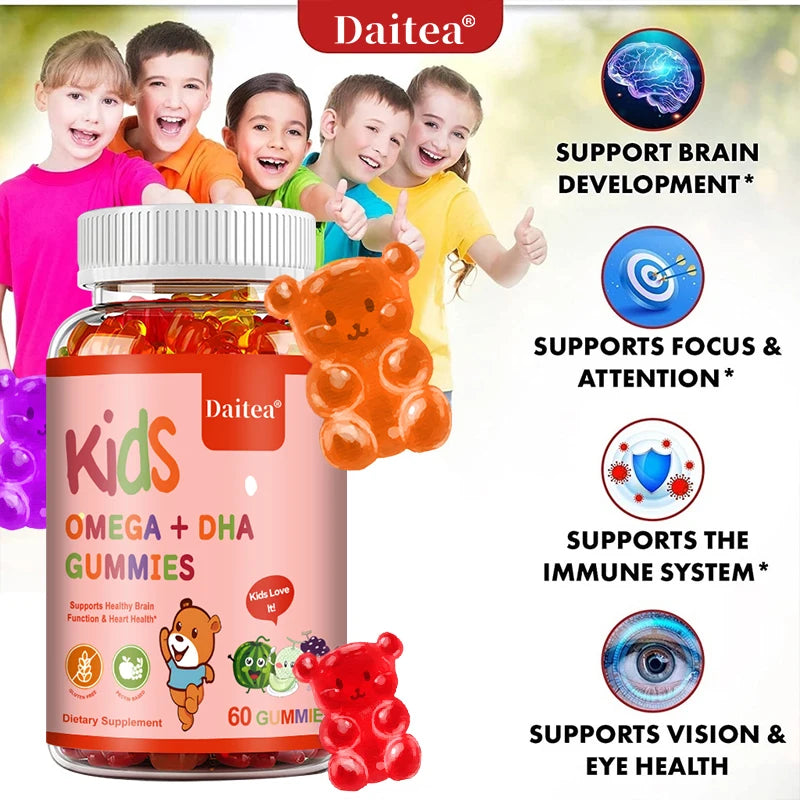 Bcuelov Children's OMEGA+DHA Gummies.