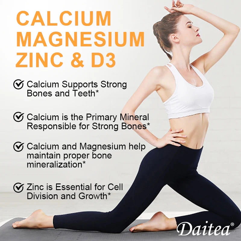 Bcuelov Calcium, Magnesium, Zinc + Vitamin D3.