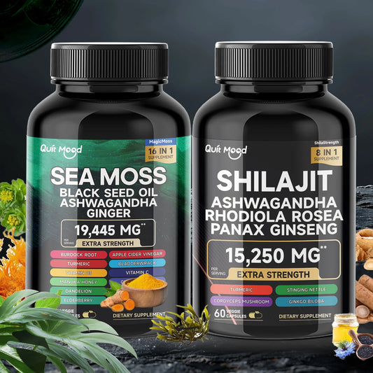 Quit mood Sea Moss and shilajit Bundle.